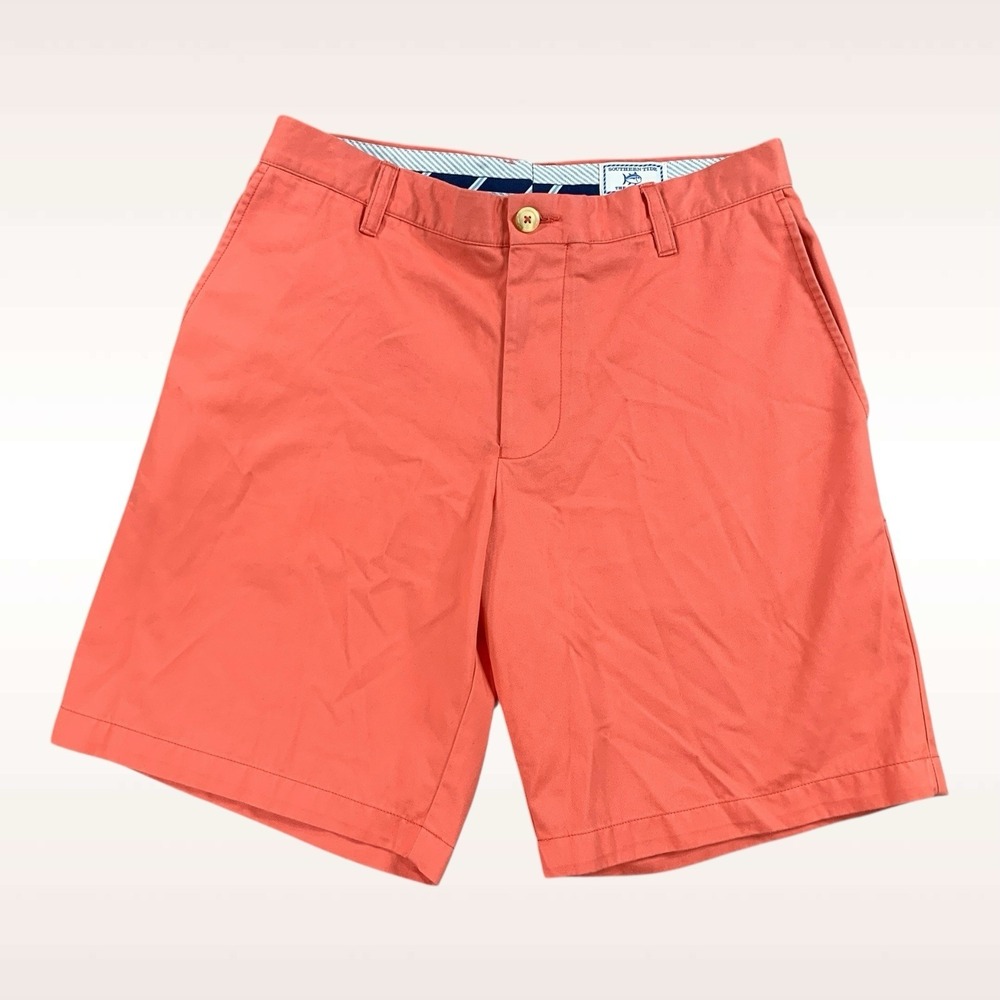 Southern Tide Shorts Mens 32 Rosewood Red 9" Relaxed Wicking Modal Pima Cotton
